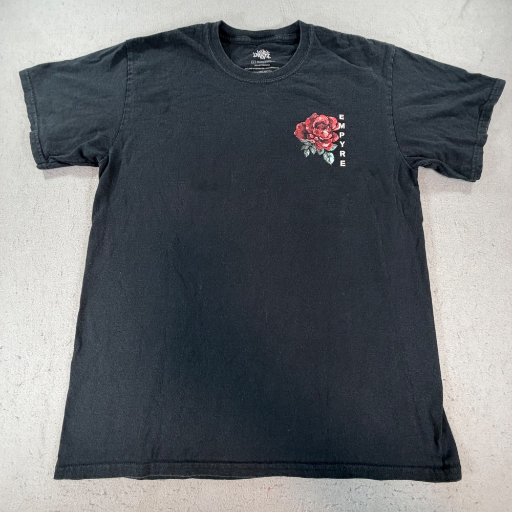 Empyre Mens Large Black Rose Snake Everything Has A Price Graphic T-Shirt L